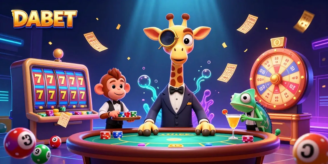 DABET engages players with vibrant slot games featuring a high-roller giraffe, exciting jackpots, and dynamic bonuses.