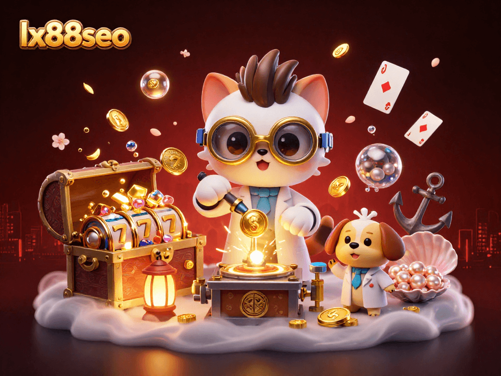 Spin the reels as the mad scientist cat creates jackpot machines at lx88seo casino