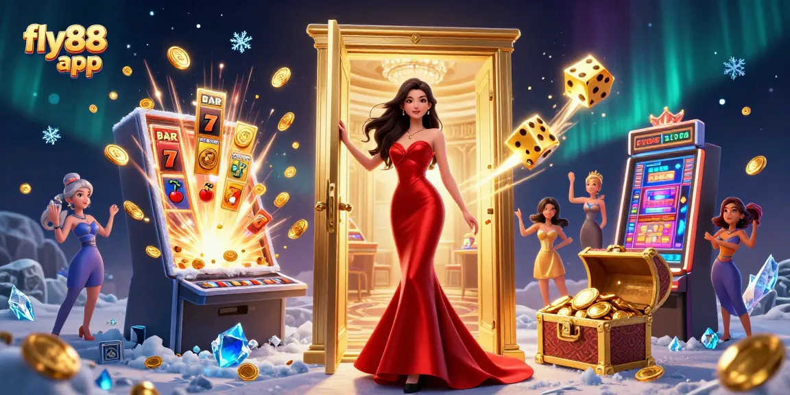 Experience excitement with the fly88 app at a vibrant casino, showcasing alluring game elements and stunning visuals.