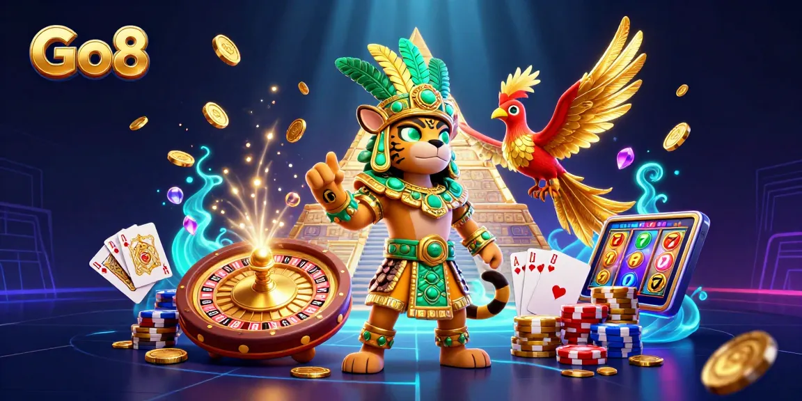 Experience the thrill of Go8 with dynamic jackpots, golden coins, and rich casino thrills!