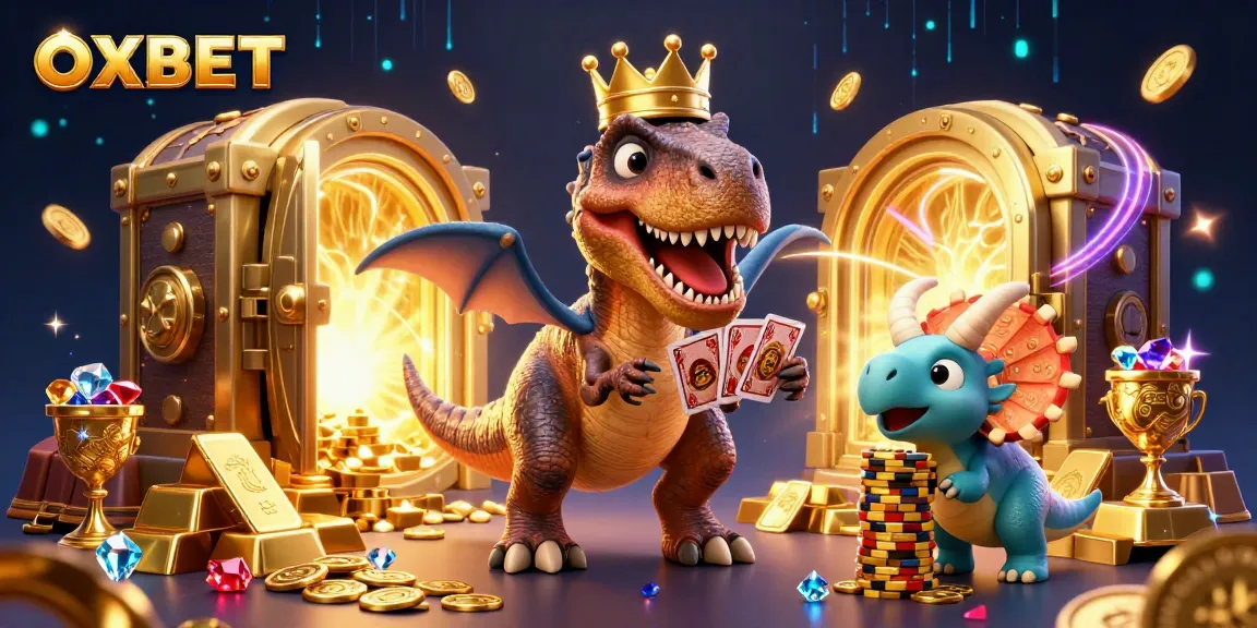 Engage with OXBET's thrilling gaming experience through this vibrant 3D cartoon casino scene.