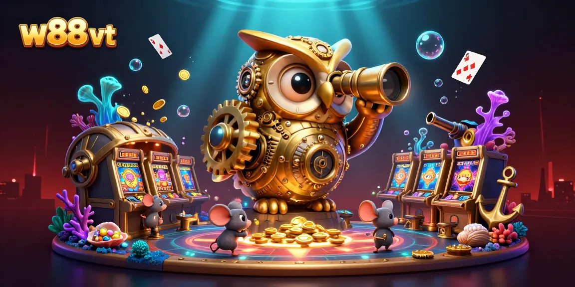 Chơi tại w88 vt với rồng vàng và chuột máy cuốn, khám phá thế giới casino.