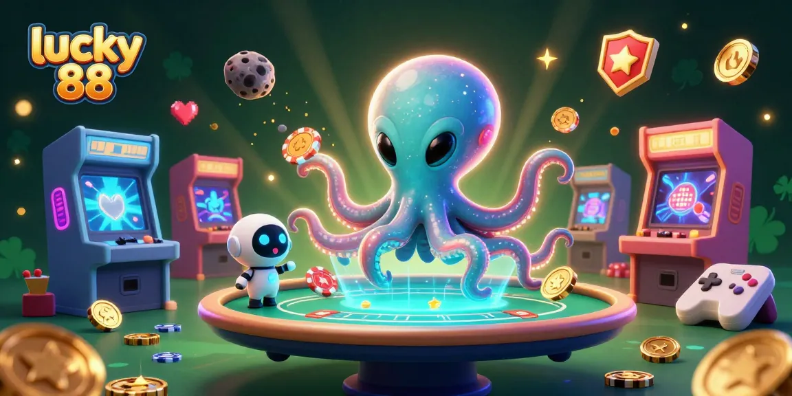 Play lucky 88 and win big with engaging gameplay featuring a vibrant alien casino scene.