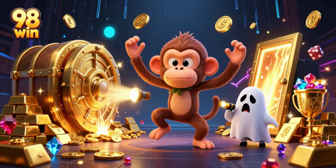 Experience the excitement of 98 win casino gaming in this dynamic, captivating 3D illustration.