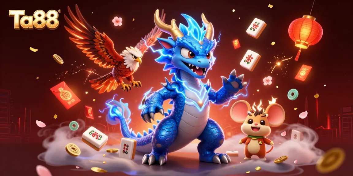 Experience thrilling gameplay with Ta88's vibrant digital illustration featuring powerful casino elements.