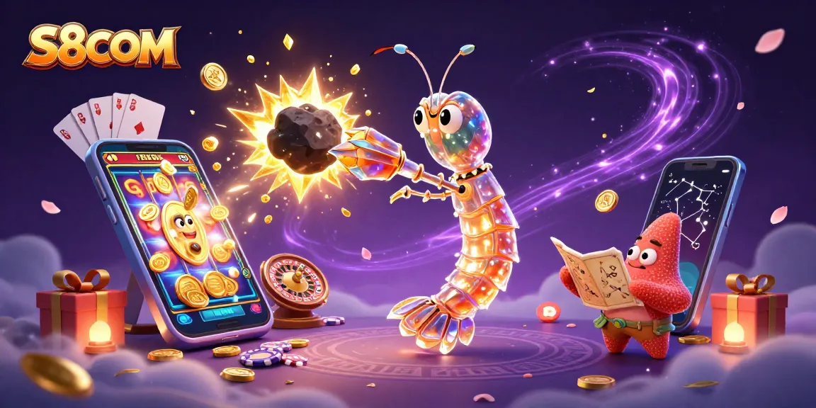 Engage with S8COM's thrilling gaming experience, featuring vivid slot games and dynamic casino elements.