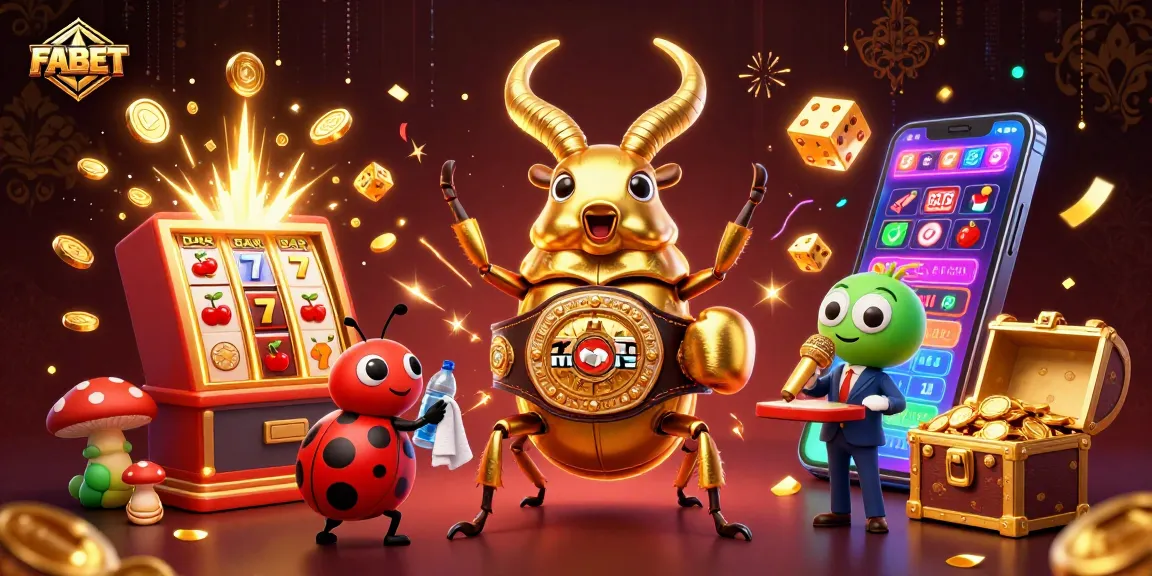 Experience FABET's thrilling gaming atmosphere with dynamic character interactions and vibrant casino elements.