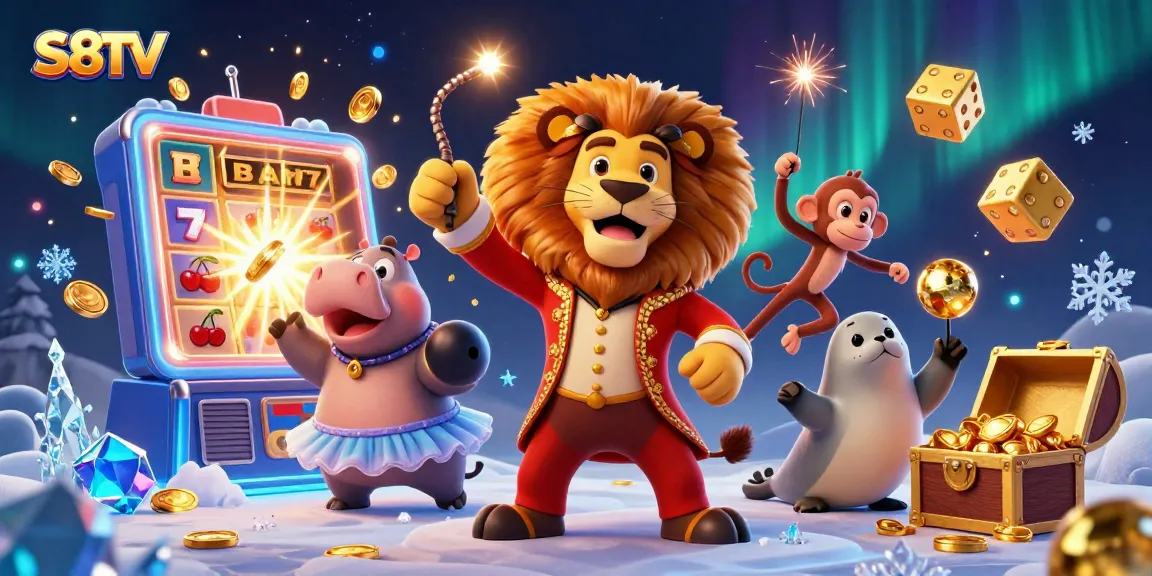 Experience thrilling S8TV action with vibrant slot machines and entertaining characters.