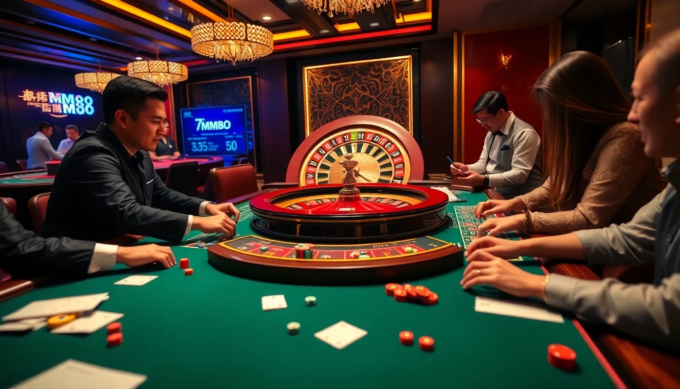 Experience the thrill of gambling at MM88 with professional dealers and vibrant casino ambiance.