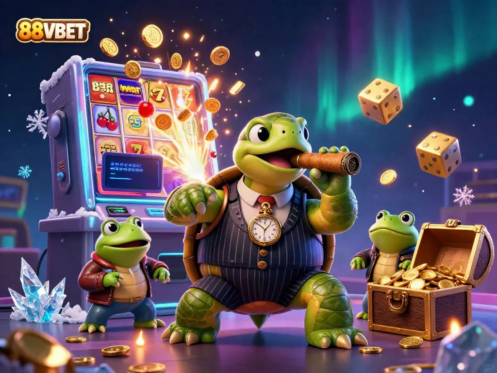 Engage with the vibrant gaming atmosphere of 88VBET, featuring a dazzling jackpot scene with characters and casino elements.