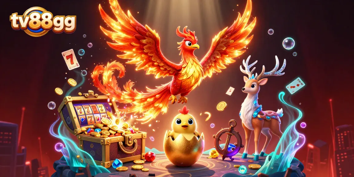 Experience thrilling gameplay with vibrant elements in this casino scene featuring tv88 gg characters.