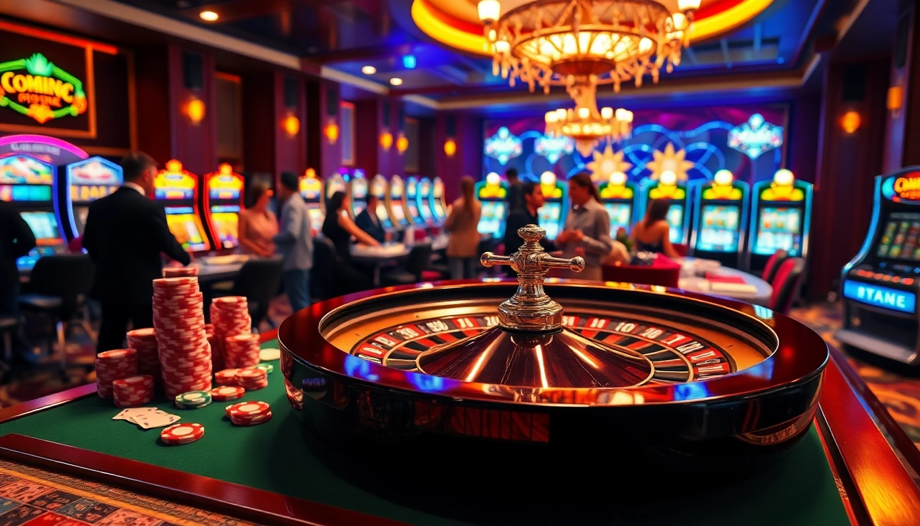 Experience the thrill of winning with 79king at an upscale casino featuring roulette and slot machines.