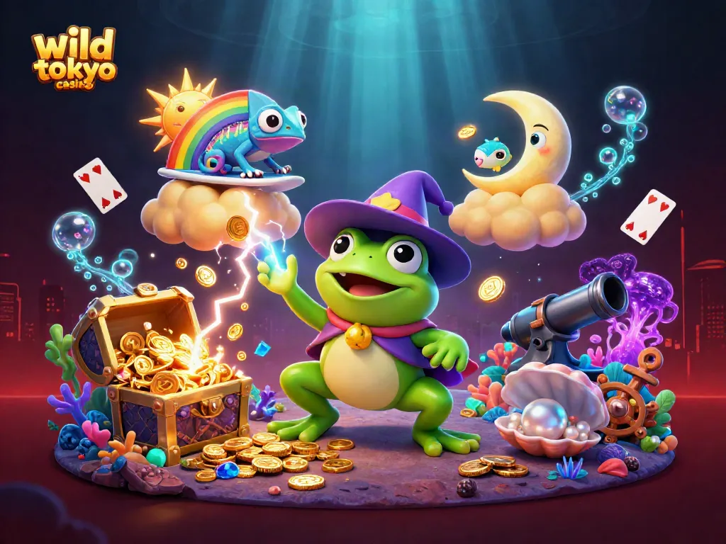 Win big at wild tokyo casino with thrilling games and stunning visuals in vibrant 3D illustration