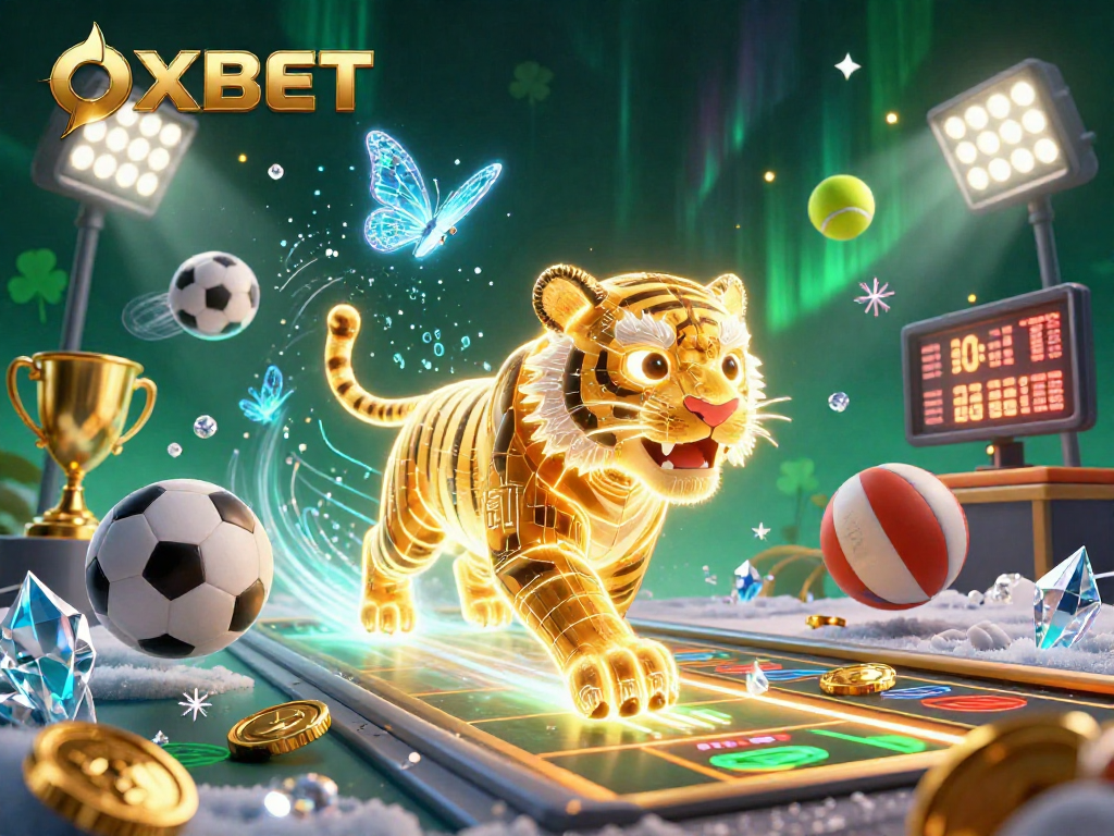 Experience thrilling gameplay with the OXBET neon tiger in a vibrant digital casino landscape.