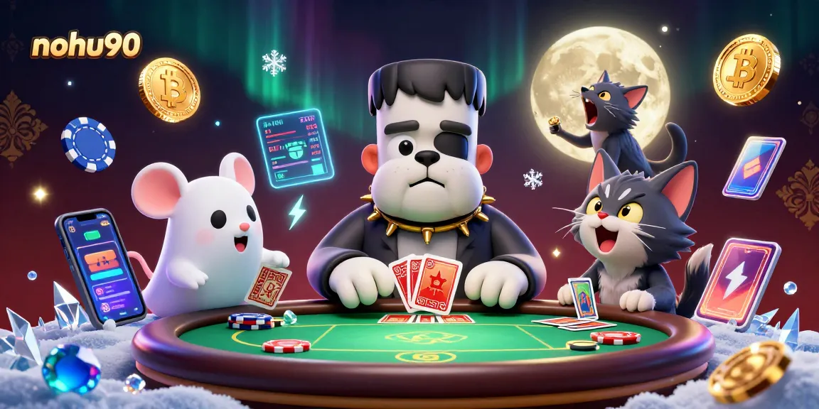 Engage with nohu90's exciting poker experience featuring a lively scene with immersive gaming elements.
