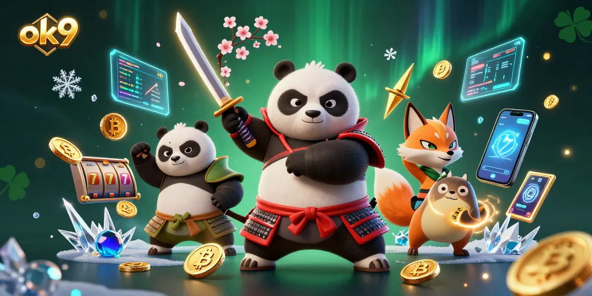 Experience thrilling gameplay at ok9 with vibrant symbols of luck and riches in a captivating casino scene.