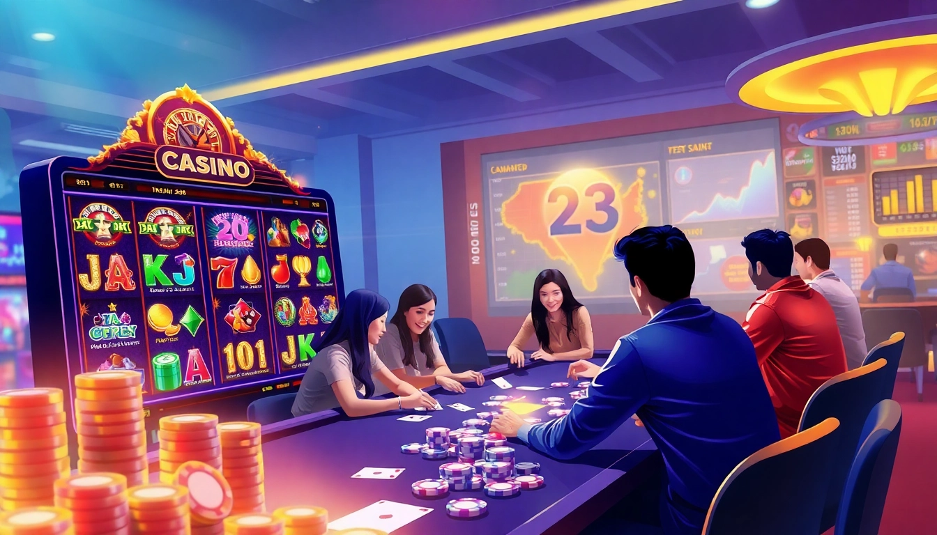 Explore the vibrant world of online gaming with 23win's interactive casino experience.