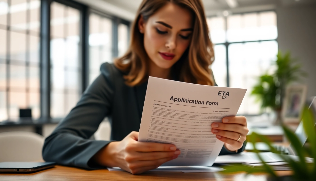 Complete the eta uk application form with a focused professional environment.