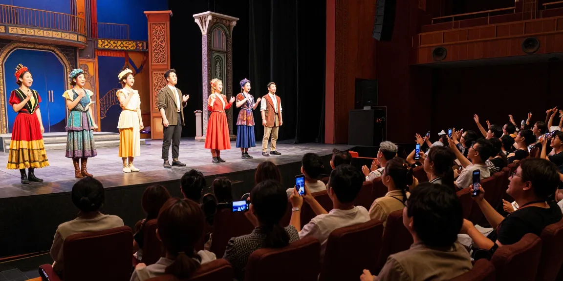 Audience enjoying a riveting performance at rokok88 theater, showcasing vibrant actors and elaborate set design.