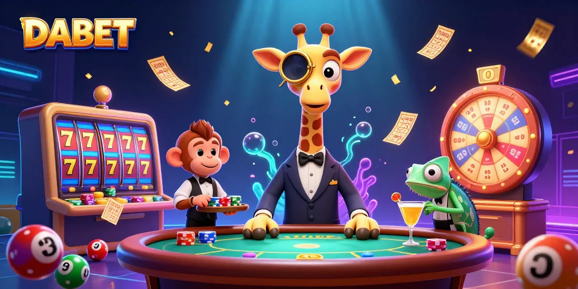 DABET engages players with vibrant slot games featuring a high-roller giraffe, exciting jackpots, and dynamic bonuses.