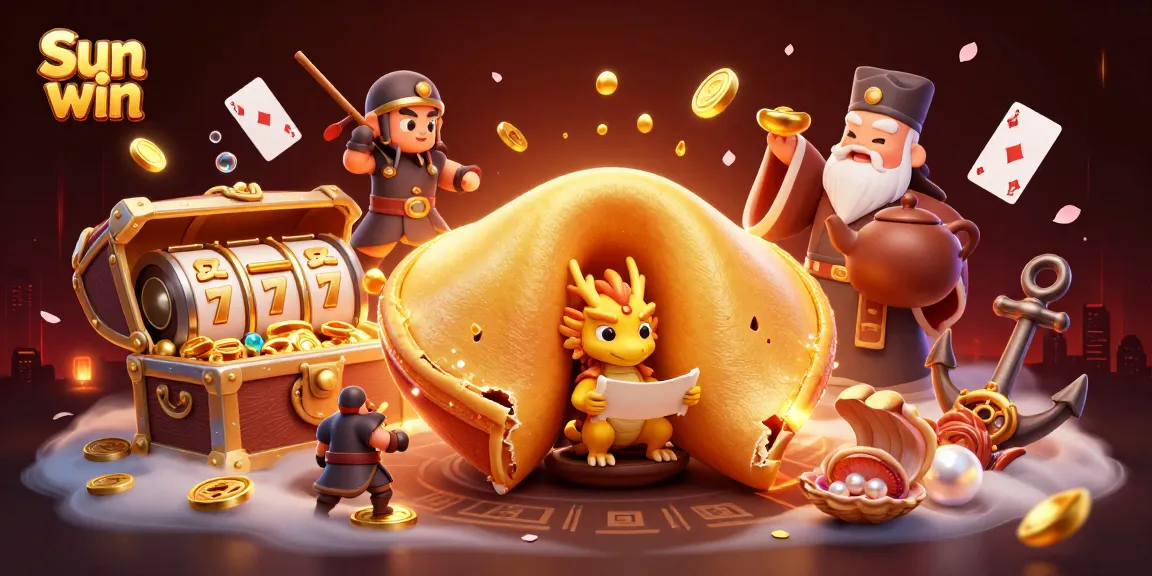 Experience thrilling slot action with Sun win in an ultra-detailed 3D casino scene filled with golden treasures.