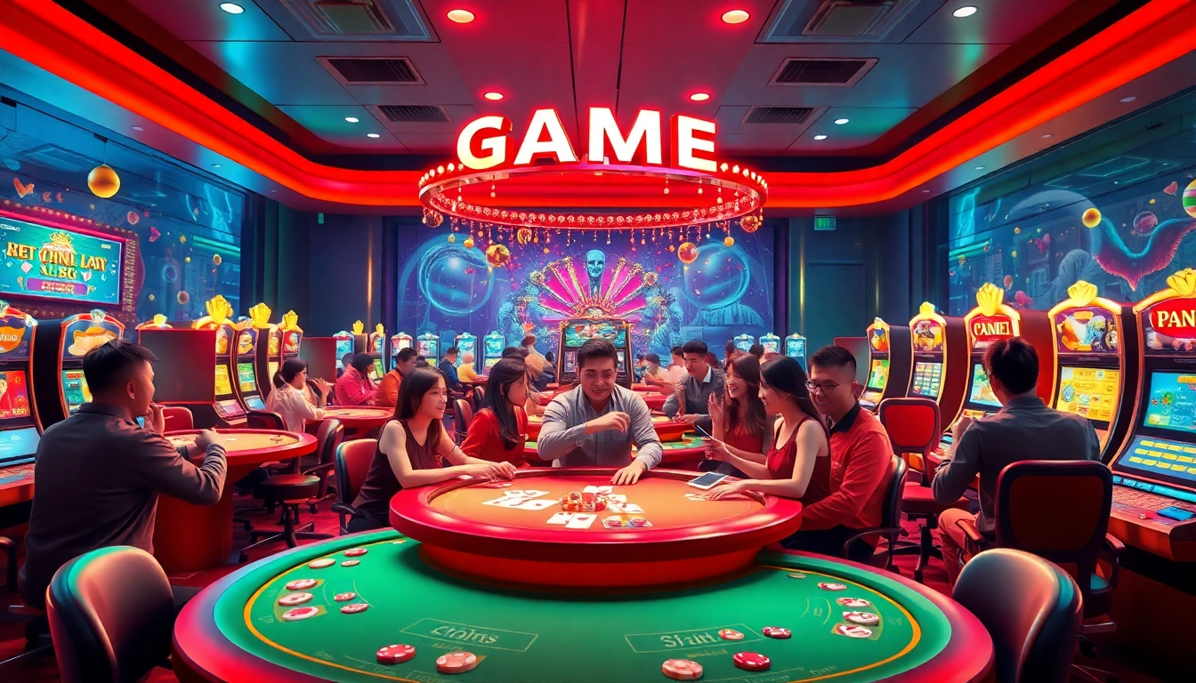 Exciting online gaming scene showcasing game đổi thưởng with vibrant visuals and engaging players.