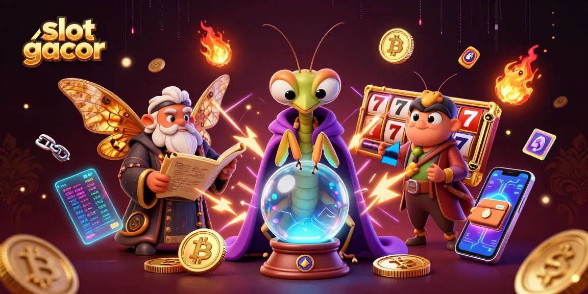 Putaran slot gacor semakin menarik dengan penasihat mistis dan elemen kripto yang bersinar.