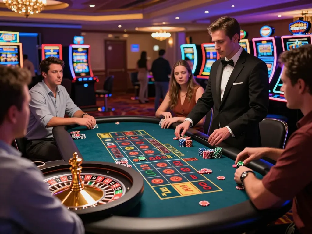 Players engaging at a roulette table, emphasizing the excitement of link FIVE88 gaming.