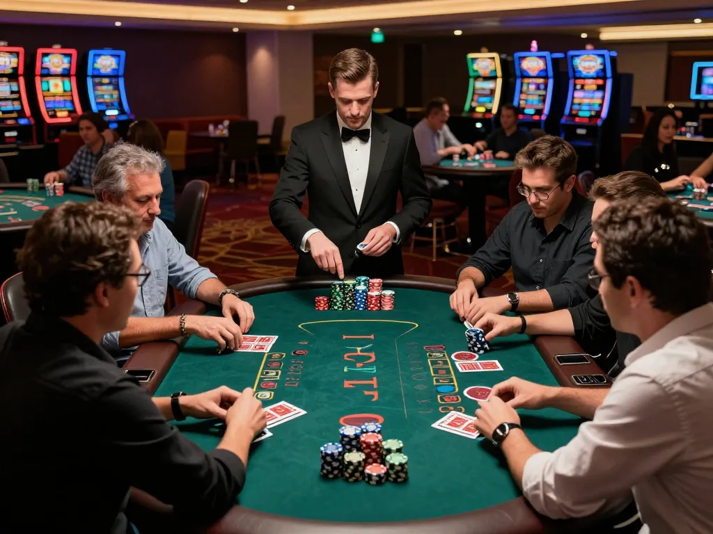Action-packed blackjack game at https://www.dacsandatphanrang.com/ with players focused on strategy and exciting gameplay.