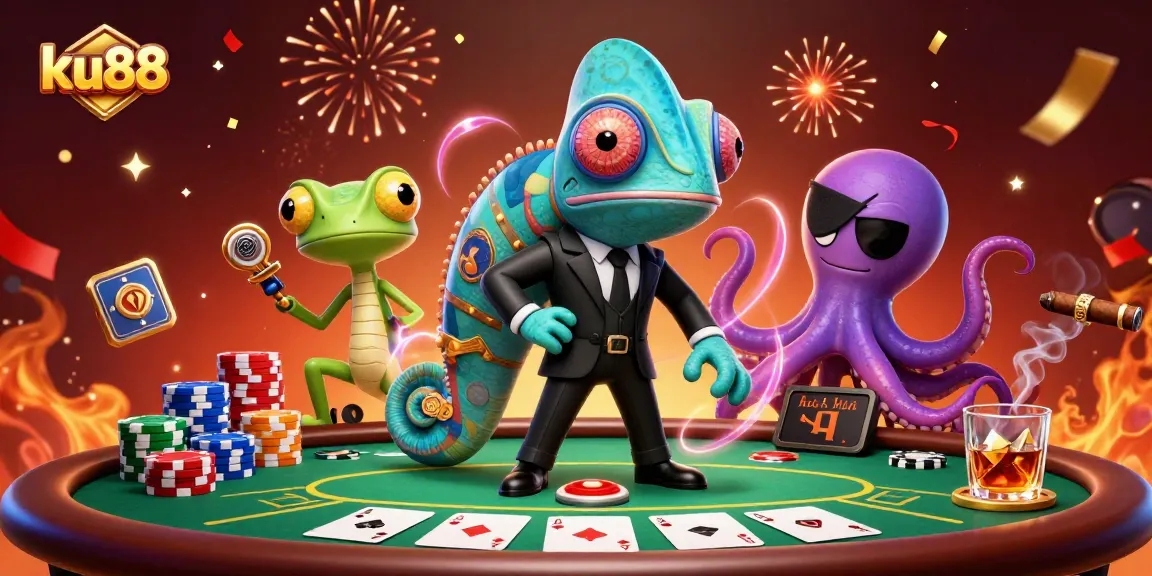 Experience exciting gaming action at ku88 with charismatic characters and vibrant casino elements.
