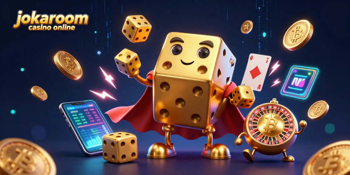 Experience the fun at jokaroom casino online with dynamic dice characters and cryptocurrency elements.
